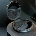 ESTUCHE PARA IN-EARS LUNA, SERIE  COSMOS, PARA DOBLE IN-EARS, COLOR NEGRO