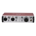 INTERFAZ DE AUDIO ALCTRON, DOBLE CANAL,  24 BITS/192 kHz, USB, COLOR ROJO