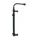PEDESTAL DE MICROFONO ALCTRON, PARA AMPLIFICADOR O GABINETE DESDE 14 A 21 CM DE PROFUNDIDAD,  BRAZO CUELLO DE CISNE, ACERO INOXIDABLE, COLOR NEGRO