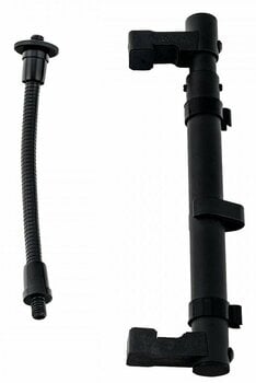 PEDESTAL DE MICROFONO ALCTRON, PARA AMPLIFICADOR O GABINETE DESDE 8 A 14 CM DE PROFUNDIDAD,  BRAZO CUELLO DE CISNE, ACERO INOXIDABLE, COLOR NEGRO