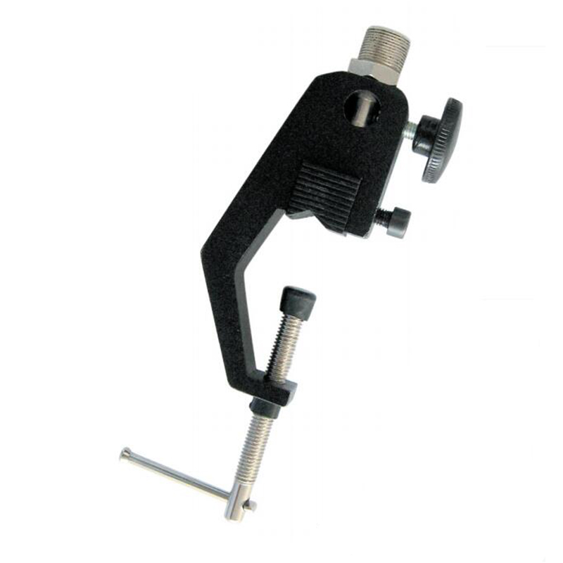 SOPORTE ALCTRON, PARA MICROFONO, DE MESA, METALICO, TIPO CLAMP
