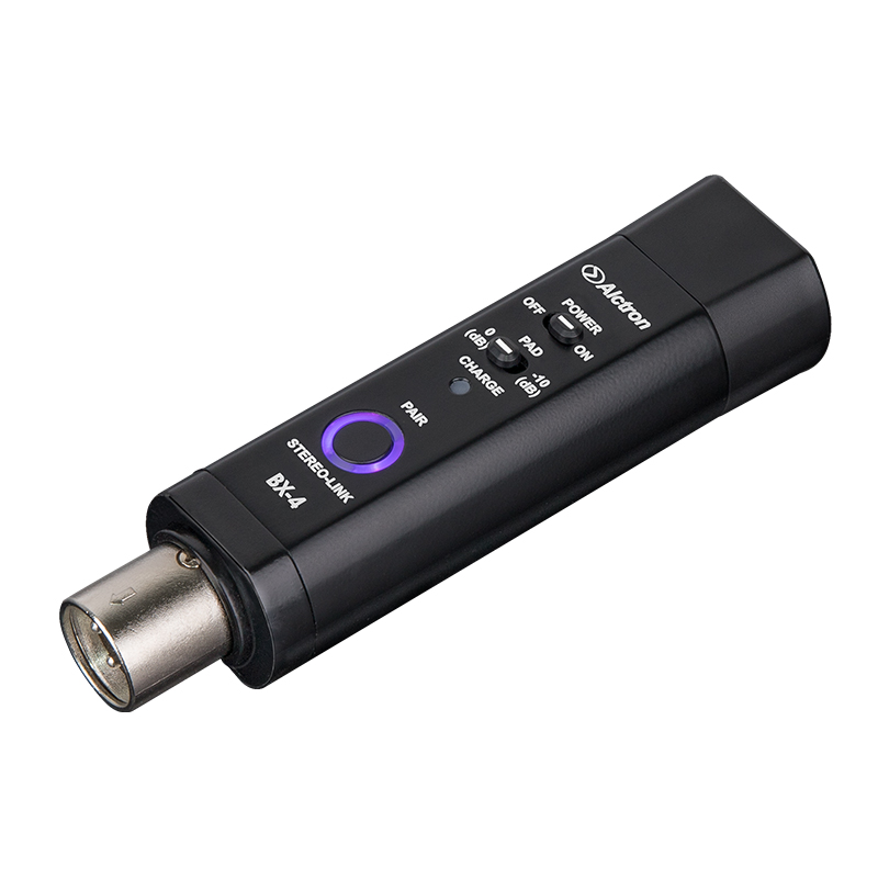 RECEPTOR DE AUDIO BLUETOOTH ALCTRON, CON CHIP 4.0, CONECTOR XLR, BOTON STEREO LINK, COLOR NEGRO
