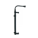 PEDESTAL DE MICROFONO ALCTRON, PARA AMPLIFICADOR O GABINETE DESDE 8 A 14 CM DE PROFUNDIDAD,  BRAZO CUELLO DE CISNE, ACERO INOXIDABLE, COLOR NEGRO