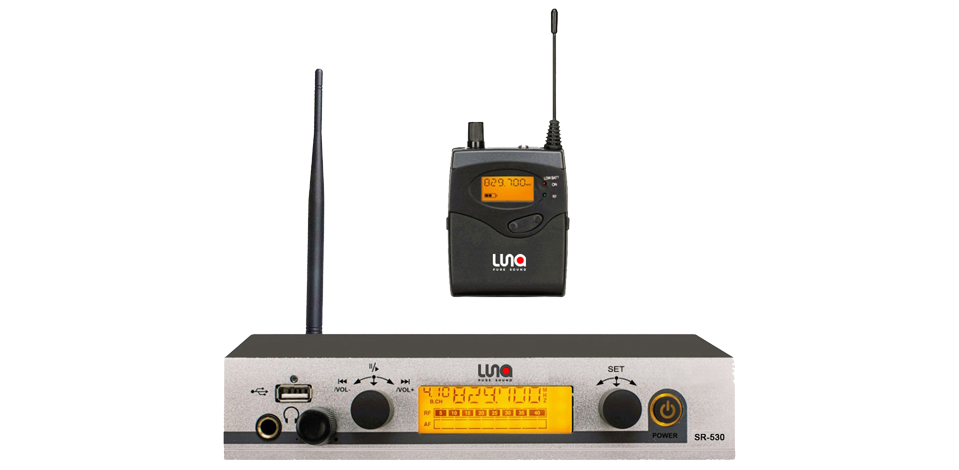 SISTEMA DE MONITOREO LUNA, INALAMBRICO, INCLUYE AURICULARES Y RECEPTOR, 40 CANALES