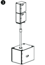 BUMPER (STACK) SOUNDKING, PARA USO DE ALTAVOZ GL26A EN STACKING STAND, METALICO COLOR NEGRO