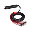 MEDUSA PARA ESCENARIO (SNAKE) SOUNDKING, 12 ENTRADAS XLR, 4 SALIDAS XLR, 30M DE LONGITUD