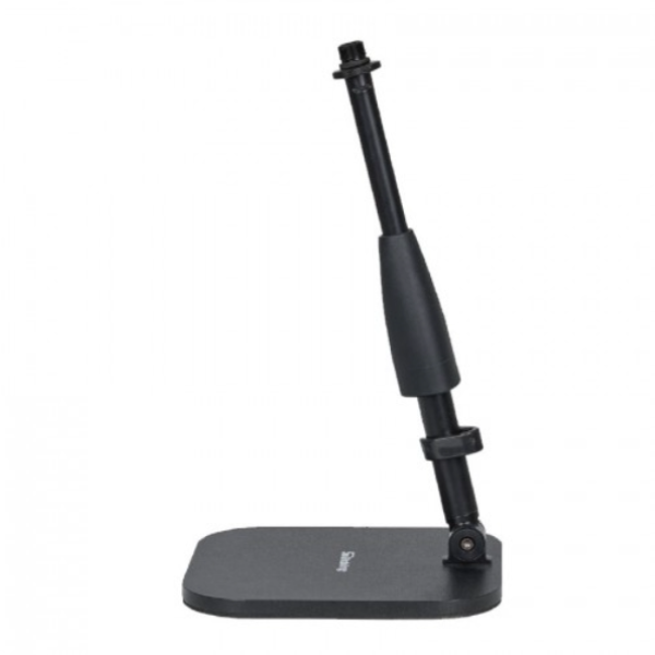 PEDESTAL PARA MICROFONO MINI, SOUNDKING, ESTILO RECTO Y BASE RECTANGULAR, COLOR NEGRO