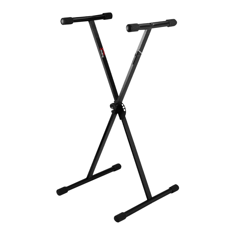 PEDESTAL PARA TECLADO SOUNDKING, 1 BARRA, ESTILO X, AJUSTABLE, COLOR NEGRO