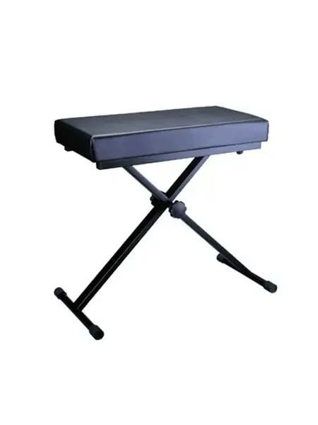 BANCO PARA PIANO O TECLADO SOUNDKING, ASIENTO RECTANGULAR, BASE ROBUSTA COLRO NEGRO