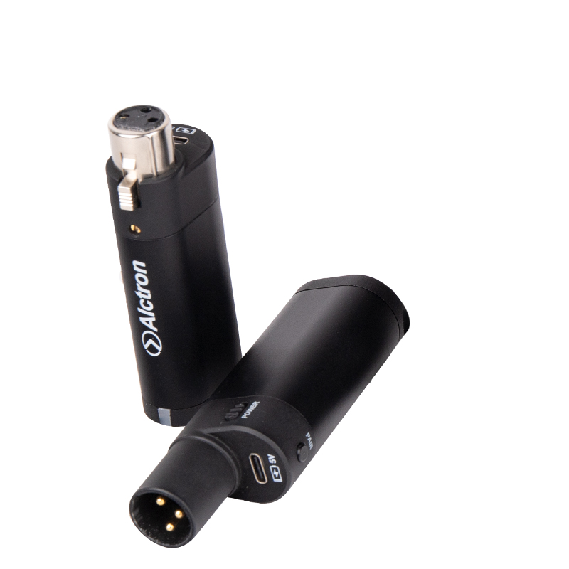 SISTEMA DE TRANSMISION Y RECEPCION INALAMBRICA ALCTRON, PARA MICROFONOS, XLR F, XLR M, 5.8 G, 24 BIT/48 kHz