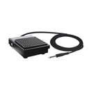 PEDAL DE SOSTENIDO (SUSTAIN) PARA TECLADO ALCTRON, VERSION PEQUEÑA, CUADRADA, ESTRUCTURA METALICA, CON INTERRUPTOR DE POLARIDAD, COLOR NEGRO