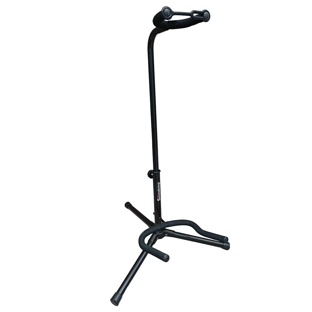 PEDESTAL PARA GUITARRA O BAJO SOUNDKING, ALTURA AJUSTABLE, METALICO COLOR NEGRO