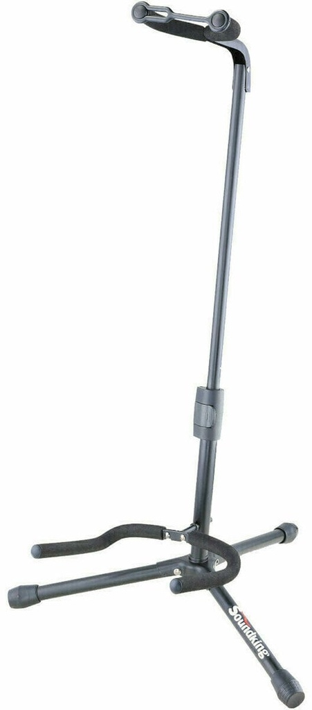 PEDESTAL PARA GUITARRA O BAJO SOUNDKING, ALTURA AJUSTABLE, METALICO COLOR NEGRO