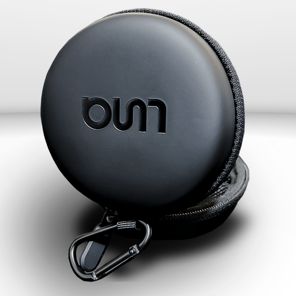 ESTUCHE PARA IN-EARS LUNA, SERIE  COSMOS, PARA DOBLE IN-EARS, COLOR NEGRO