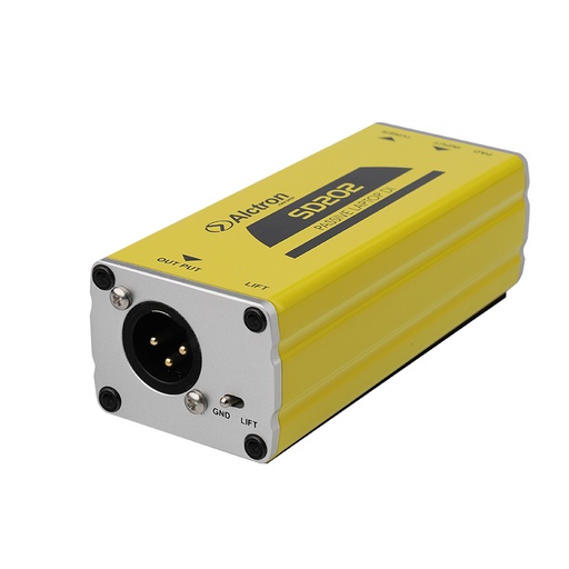 [SD202] CAJA DIRECTA ALCTRON, PASIVA, COMPACTA ,1 CANAL, PARA ESCENARIO Y ESTUDIO, COLOR AMARILLO