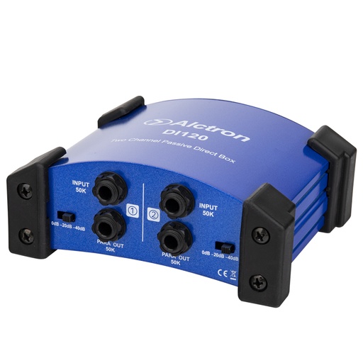 [DI120B] CAJA DIRECTA ALCTRON, PASIVA, 2 CANALES, PARA ESCENARIO Y ESTUDIO, ACABADO AZUL