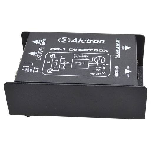 [DB-1] CAJA DIRECTA ALCTRON PASIVA, 1 CANAL, CHASIS DE ACERO NEGRO