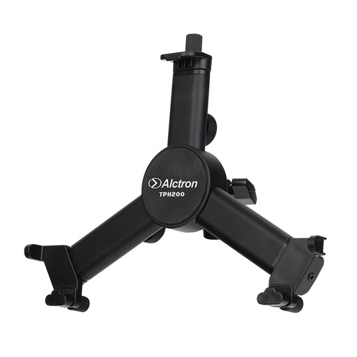 [TPH200] SOPORTE UNIVERSAL ALCTRON, PARA TABLET O IPAD, DISEÑO GIRATORIO DE 90 GRADOS, COLOR NEGRO