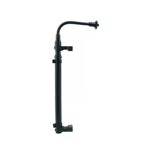 [TM02] PEDESTAL DE MICROFONO ALCTRON, PARA AMPLIFICADOR O GABINETE, BRAZO CUELLO DE CISNE, ACERO INOXIDABLE