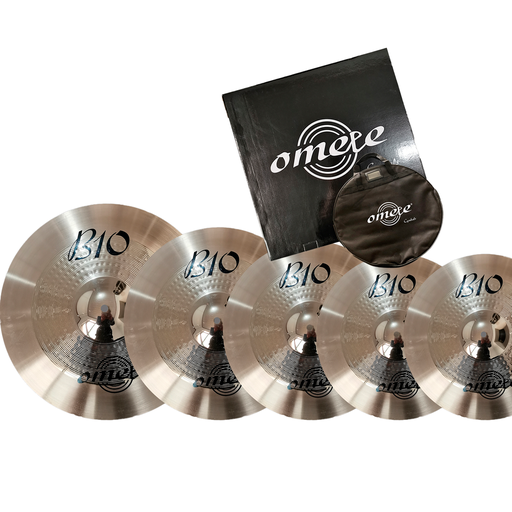 [GOLDEN B10SET] SET DE PLATILLOS OMETE, SERIE GOLDEN B10, MEDIDAS: 14 HIHATS,  16 CRASH, 18 CRASH, 20 RIDE, INCLUYE FUNDA