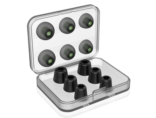 [RM50-BK+] KIT DE PUNTAS DE SILICONA + MEMORY FOAM LUNA GALAXY, PARA IN-EARS, 6 SILICONA + 6 MEMORY FOAM