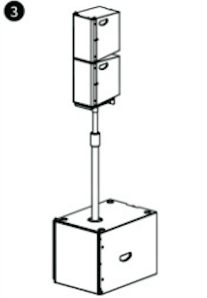 [GL26A TRAY] TRAY (STACK POLE) SOUNDKING, PARA USO DE ALTAVOZ GL26A EN STACKING STAND, METALICO COLOR NEGRO