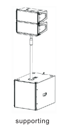 [GL206A TRAY] TRAY (STACK POLE) SOUNDKING, PARA USO DE ALTAVOZ GL206A EN STACKING STAND, METALICO COLOR NEGRO