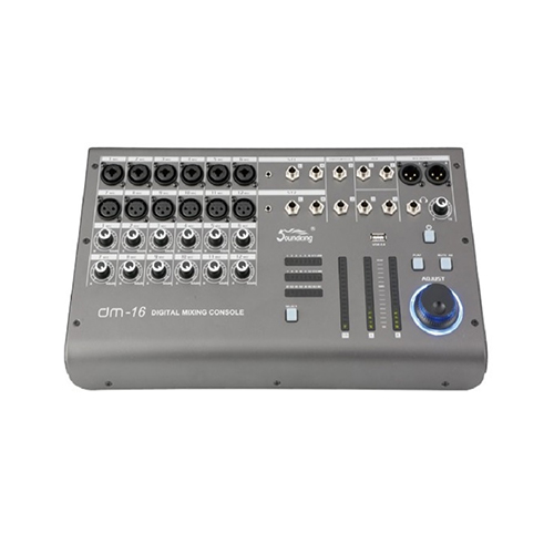 [DM16] MEZCLADORA DIGITAL SOUNDKING, (CONSOLA) 16 ENTRADAS (12 XLR/LINE) (4 PLUG MON), 6 SALIDAS (2 XLR MAIN) (4 AUX), USB REC/PLAY, EQ, COMP, EFX, INTERFACE, APP CONTROL