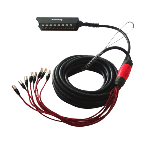 [BCB901-5M] MEDUSA PARA ESCENARIO (SNAKE) SOUNDKING, 8 ENTRADAS XLR, 5M DE LONGITUD