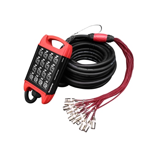 [BCB401-20M] MEDUSA PARA ESCENARIO (SNAKE) SOUNDKING, 8 ENTRADAS XLR, 4 SALIDAS XLR, 20M DE LONGITUD