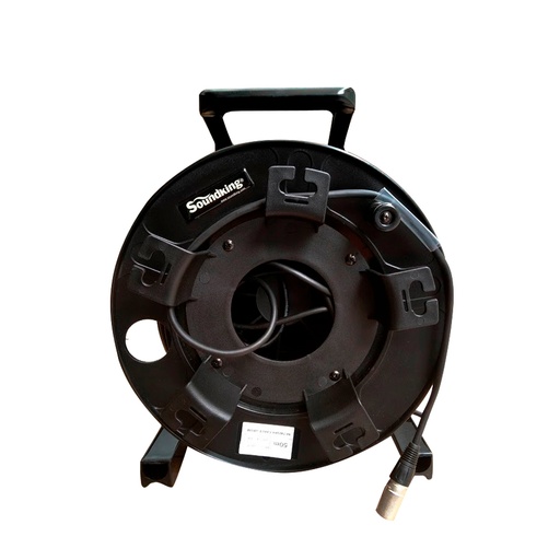 [AI517-50M] BOBINA DE CABLE CAT6e SOUNDKING, PORTATIL, BASE METALICA Y RODOS, CONECTOR NEUTRIK, 50MT