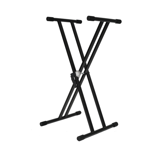 [EDF032] PEDESTAL PARA TECLADO SOUNDKING, DOBLE BARRA, ESTILO X, AJUSTABLE, COLOR NEGRO