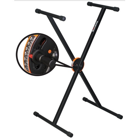 [SF509] PEDESTAL PARA TECLADO SOUNDKING, ESTILO X, ELEGANTE Y ROBUSTO, AJUSTABLE, COLOR NEGRO