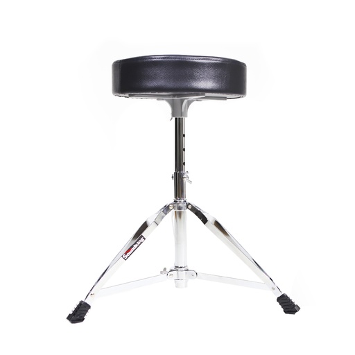 [SD001] BANCO PARA BATERIA SOUNDKING, REDONDO, ALTURA MAXIMA 62, BASE TIPO TRIPIÉ COLOR PLATEADO