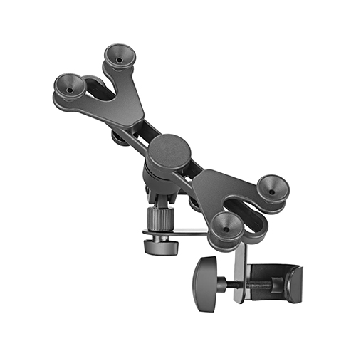 [SIP105-1] SOPORTE DE PEDESTAL SOUNDKING, PARA TELEFONO, TABLET O IPAD, CLIP DE 7 X 17 PULGADAS, COLOR NEGRO