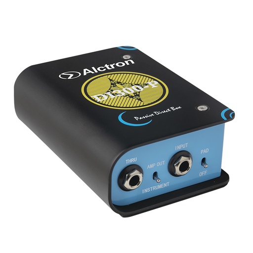 [DI300-P] CAJA DIRECTA ALCTRON, PASIVO, COMPACTA ,1 CANAL, PARA ESCENARIO Y ESTUDIO, 10 Hz a 40 kH, ATENUADOR DE -20 dB