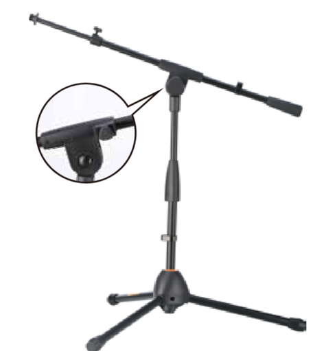 [SD159] PEDESTAL DE MICRÓFONO SOUNDKING, FORMATO DE PERFIL BAJO, CON BOOM, COLOR NEGRO